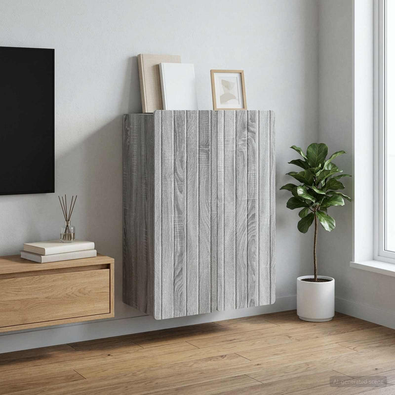 Dulap montat pe perete Sonoma gri 66 x 34,5 x 92 cm