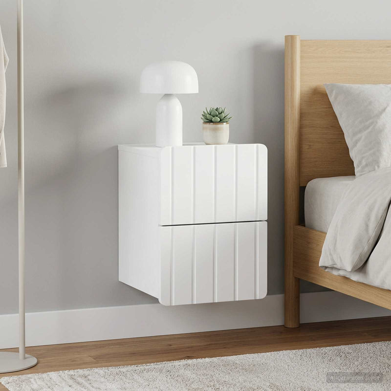 Dulap de noapte suspendat 2 buc. Alb 33 x 34,5 x 43 cm