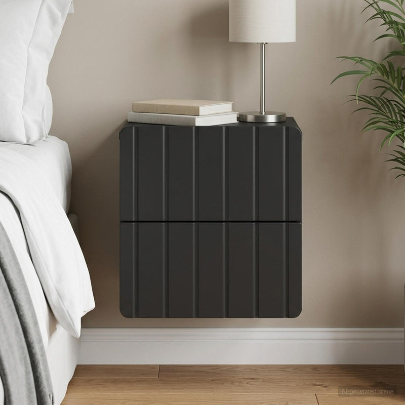 Dulap de noapte suspendat Negru 33 x 34,5 x 43 cm