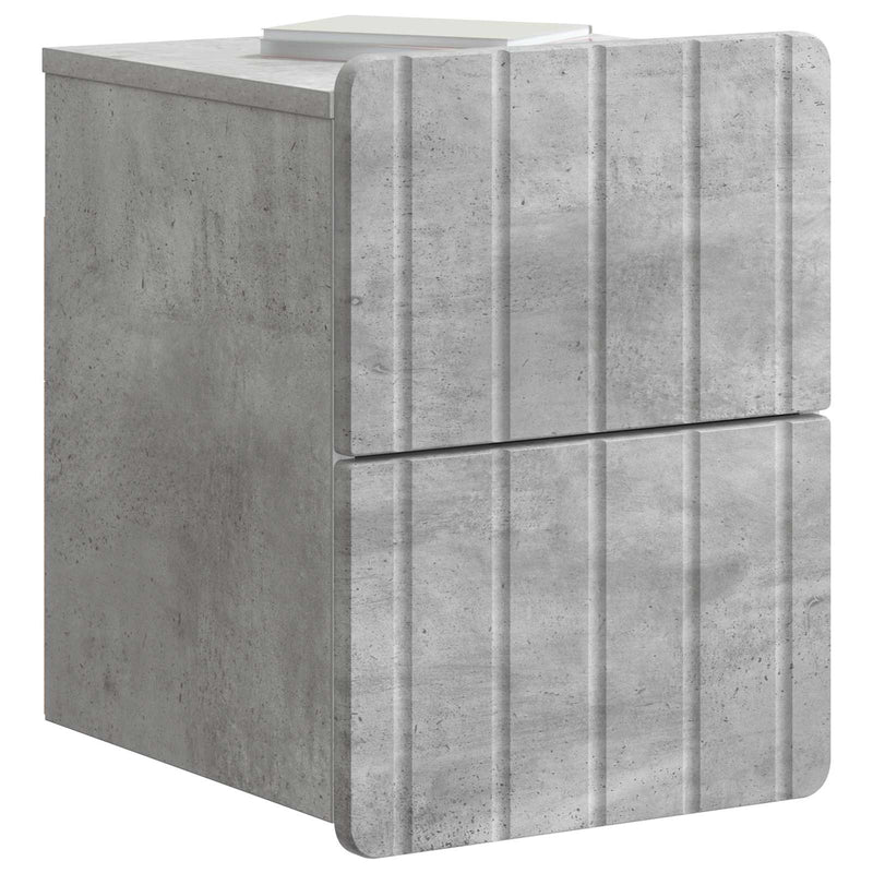 Dulap de noapte suspendat Gri Beton 33 x 34,5 x 43 cm