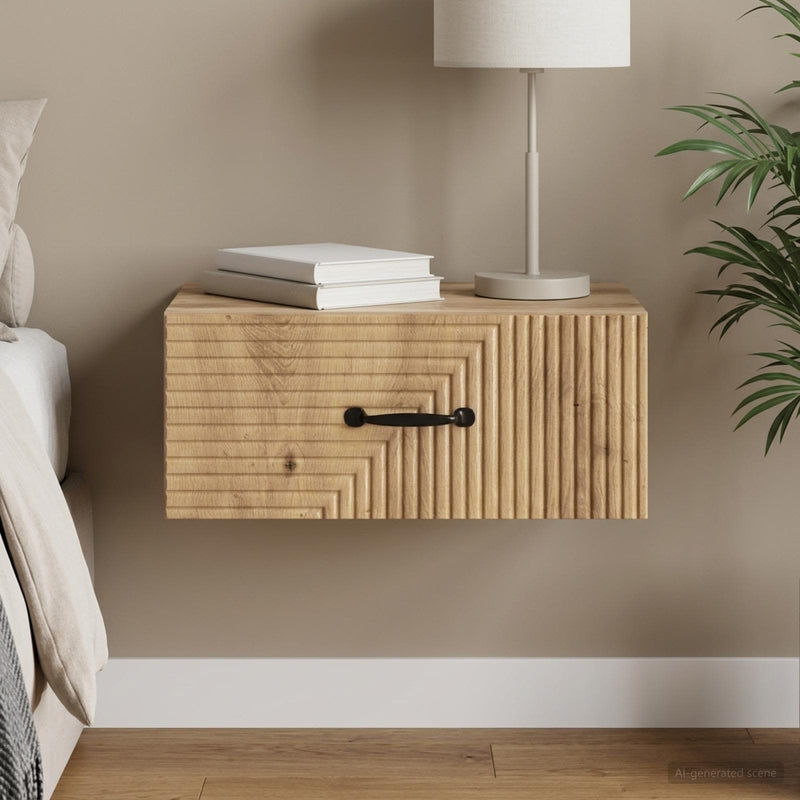 Dulap de noapte suspendat Stejar Artizanal 49 x 34,5 x 20 cm