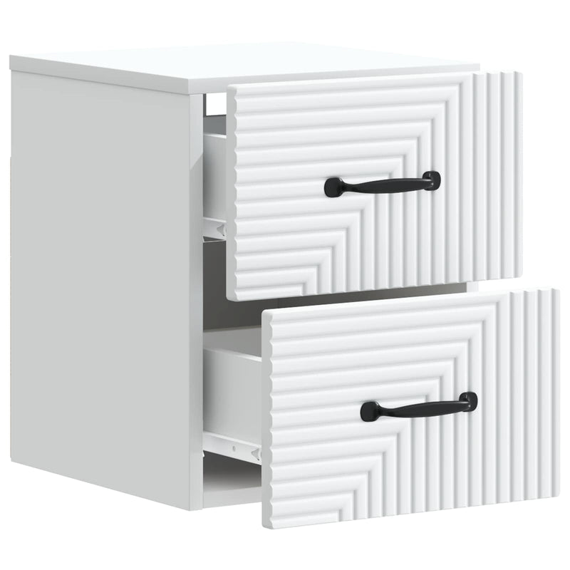 Dulap de noapte suspendat 2 buc. Alb 34,5 x 33 x 40 cm