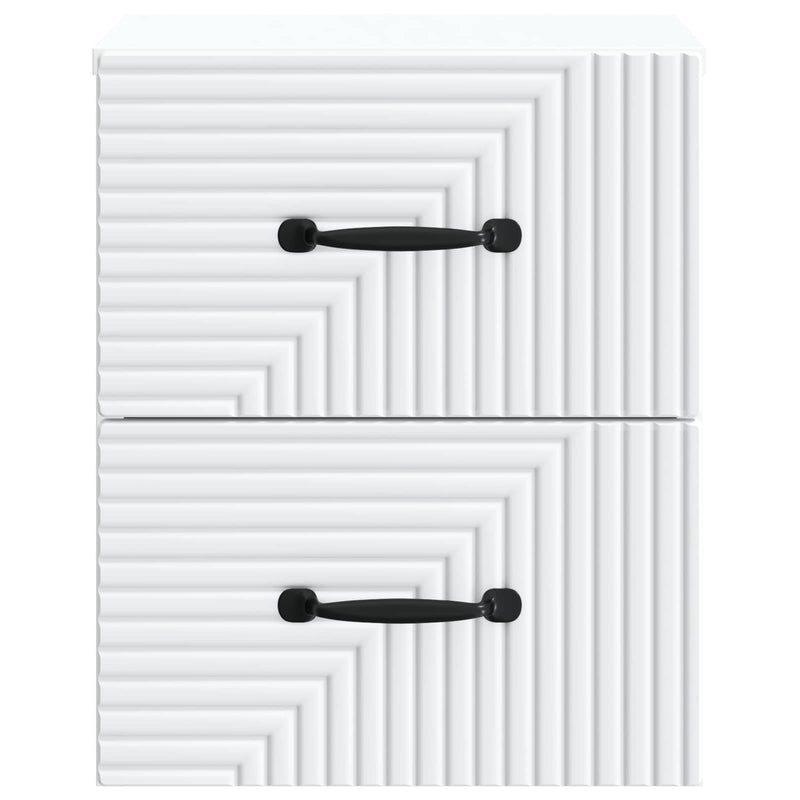 Dulap de noapte suspendat 2 buc. Alb 34,5 x 33 x 40 cm