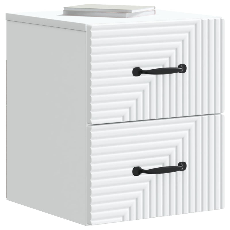Dulap de noapte suspendat 2 buc. Alb 34,5 x 33 x 40 cm
