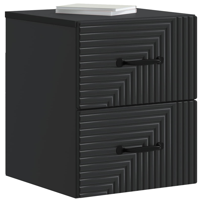 Dulap de noapte suspendat cu sertar Negru 34,5 x 33 x 40 cm