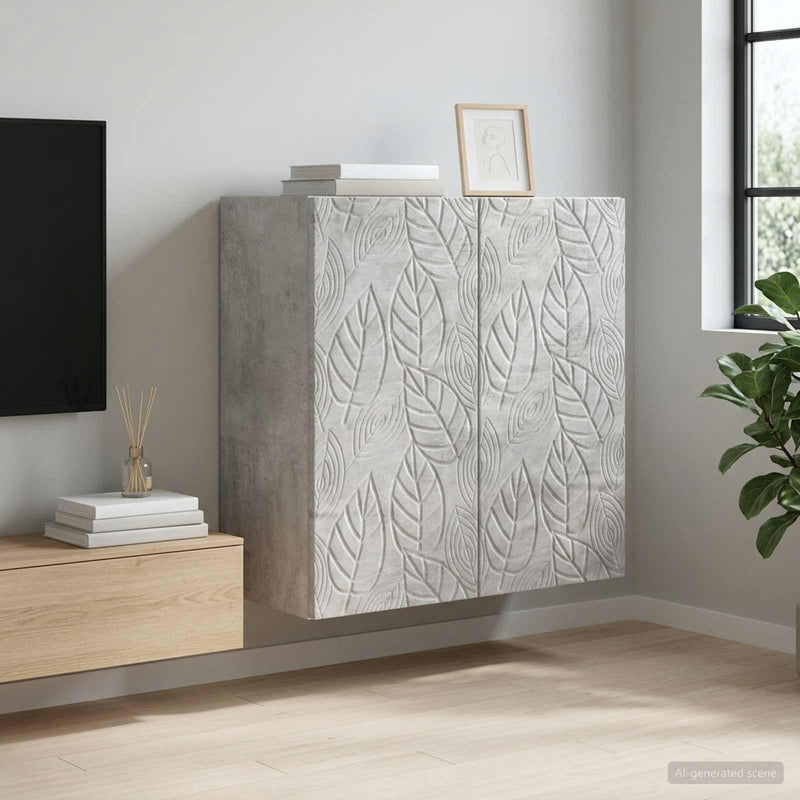 Dulap montat pe perete 59 x 31 x 60 cm Lemn prelucrat Gri Beton