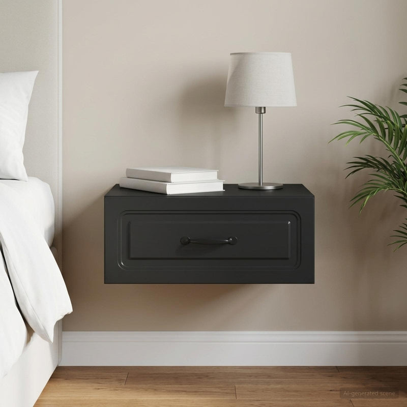Dulap de noapte suspendat Negru 49 x 34,5 x 20 cm