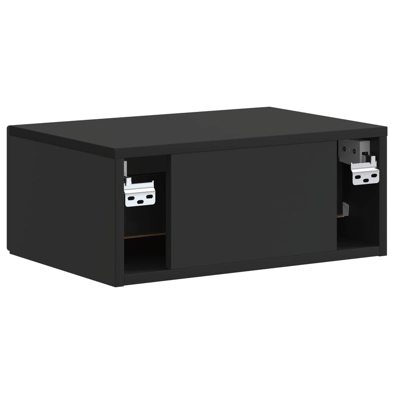 Dulap de noapte suspendat Negru 49 x 34,5 x 20 cm
