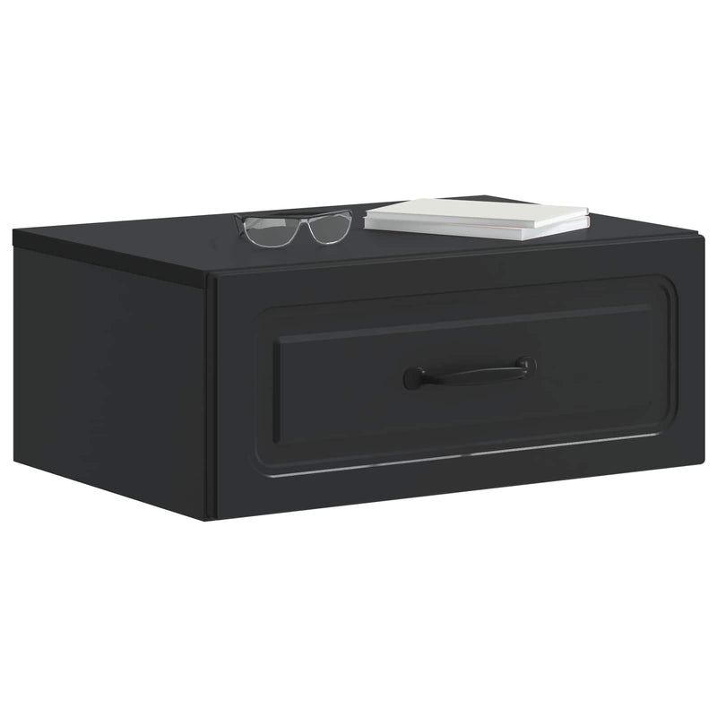 Dulap de noapte suspendat Negru 49 x 34,5 x 20 cm