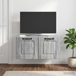 Oglindă TV montată pe perete Sonoma gri 59,5 x 41 x 30 cm