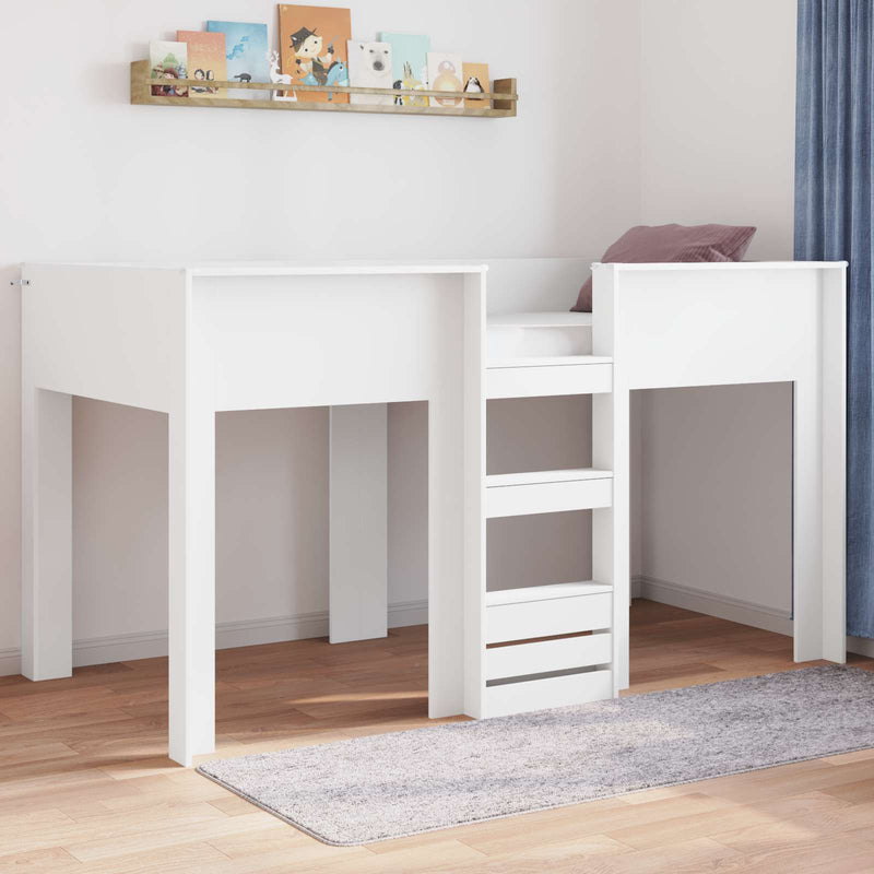 Pat Etajat pentru Copii Alb 80 x 200 cm Lemn prelucrat