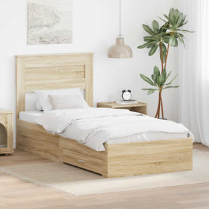 Cadru de pat Stejar Sonoma 100 x 200 cm Lemn prelucrat