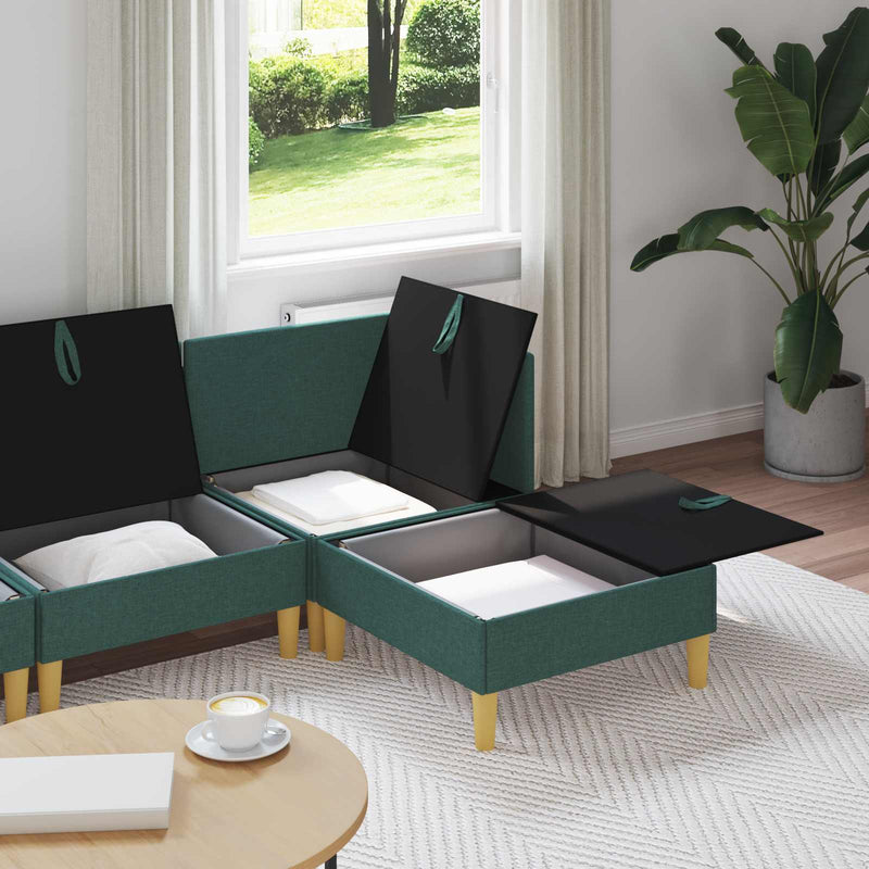Set de canapea modulară cu spațiu de stocare 4 buc. Țesătură