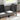 Set de mobilier pentru living 3 buc. Gri închis Țesătură