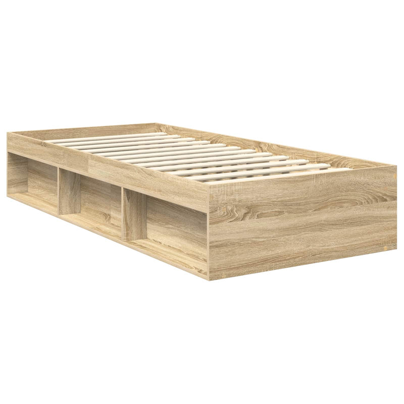 Cadru de pat cu headboard Sonoma 90 x 190 cm Lemn de pin masiv
