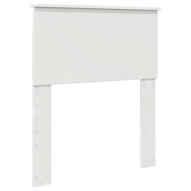 Cadru de pat cu headboard Alb 75 x 190 cm Lemn de pin masiv