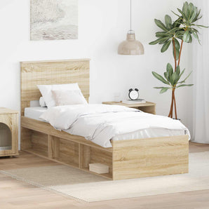 Cadru de pat Stejar Sonoma 75 x 190 cm Lemn de pin masiv