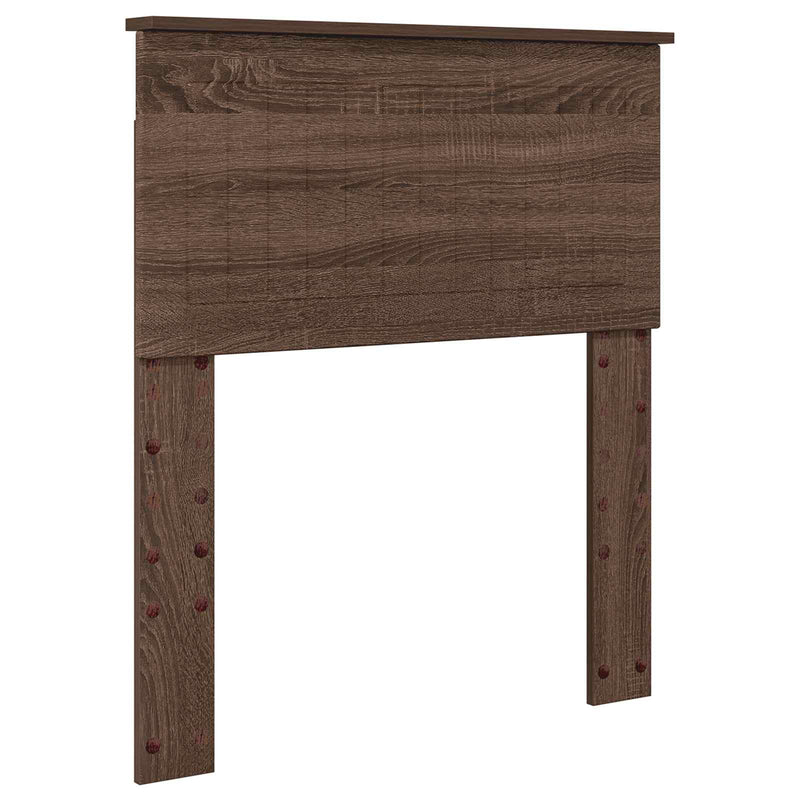 Cadru de pat cu sertar Stejar marron și argintiu 75 x 190 cm