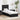 Pat cu storage cu sertar Negru 75 x 190 cm Lemn prelucrat