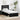 Cadru de pat cu headboard Negru 100 x 200 cm Lemn de pin masiv