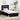 Cadru de pat cu headboard Negru 90 x 190 cm Lemn de pin masiv