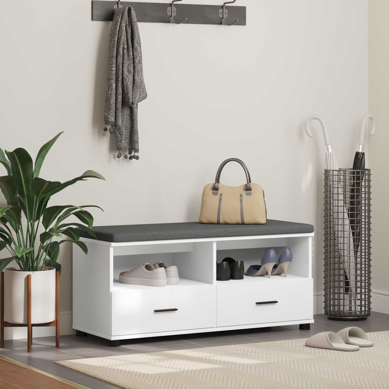 Bancă pentru hol Alb 100 x 38 x 46 cm