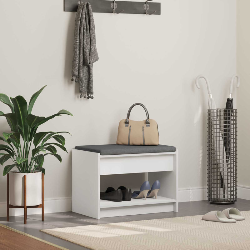 Bancă pentru hol Alb 63 x 38 x 45 cm