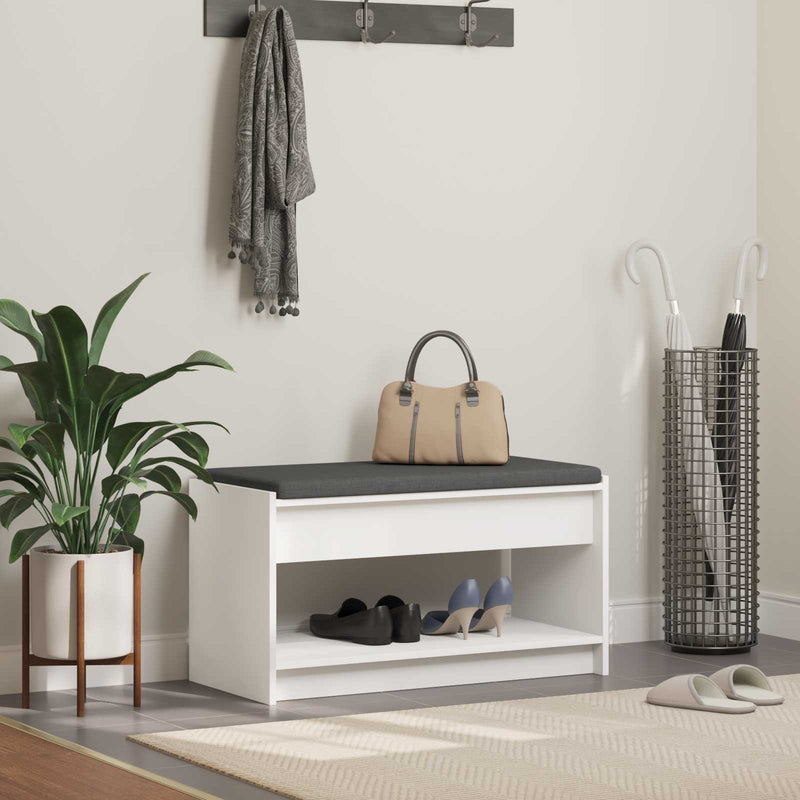 Bancă pentru hol Alb 83 x 38 x 45 cm