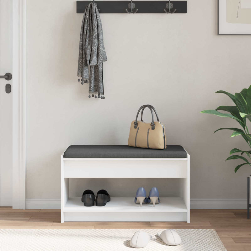 Bancă pentru hol Alb 83 x 38 x 45 cm