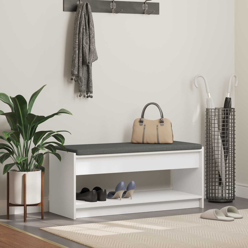 Bancă pentru hol Alb 103 x 38 x 45 cm