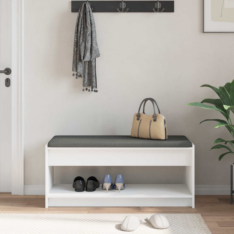 Bancă pentru hol Alb 103 x 38 x 45 cm