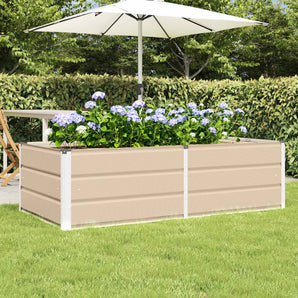 Jardinieră Creme 160 x 80 x 45 cm Oțel