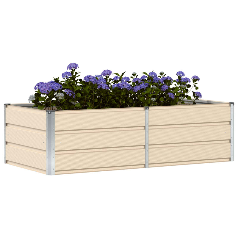 Jardinieră Creme 160 x 80 x 45 cm Oțel