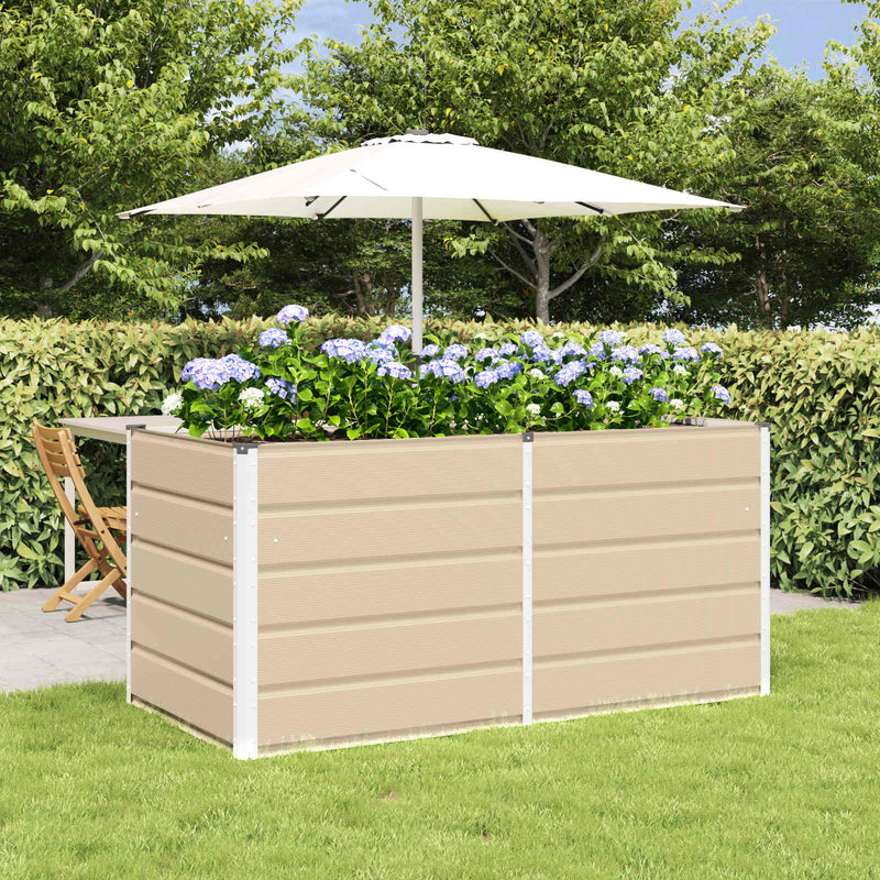 Jardinieră Creme 160 x 80 x 75 cm Oțel