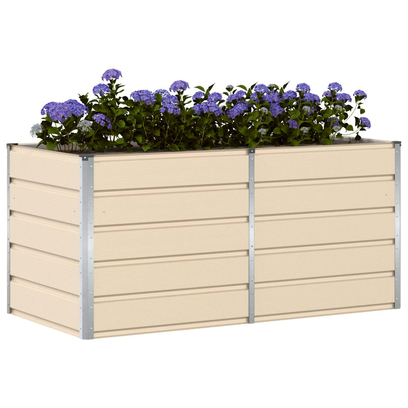 Jardinieră Creme 160 x 80 x 75 cm Oțel
