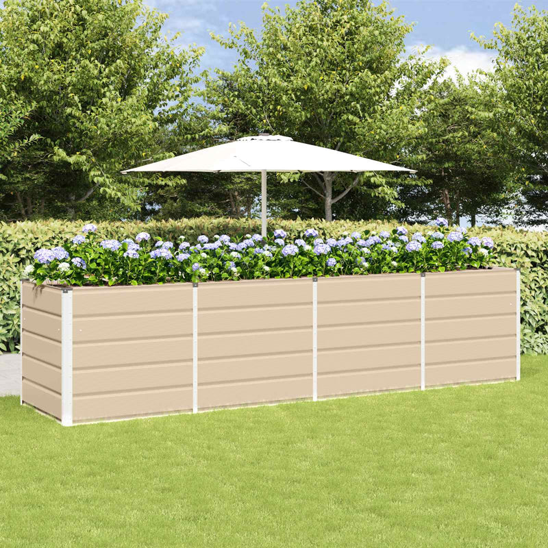 Jardinieră Creme 320 x 80 x 75 cm Oțel