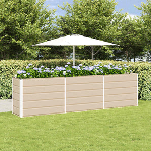 Jardinieră Creme 290 x 50 x 75 cm Oțel Galvanizat