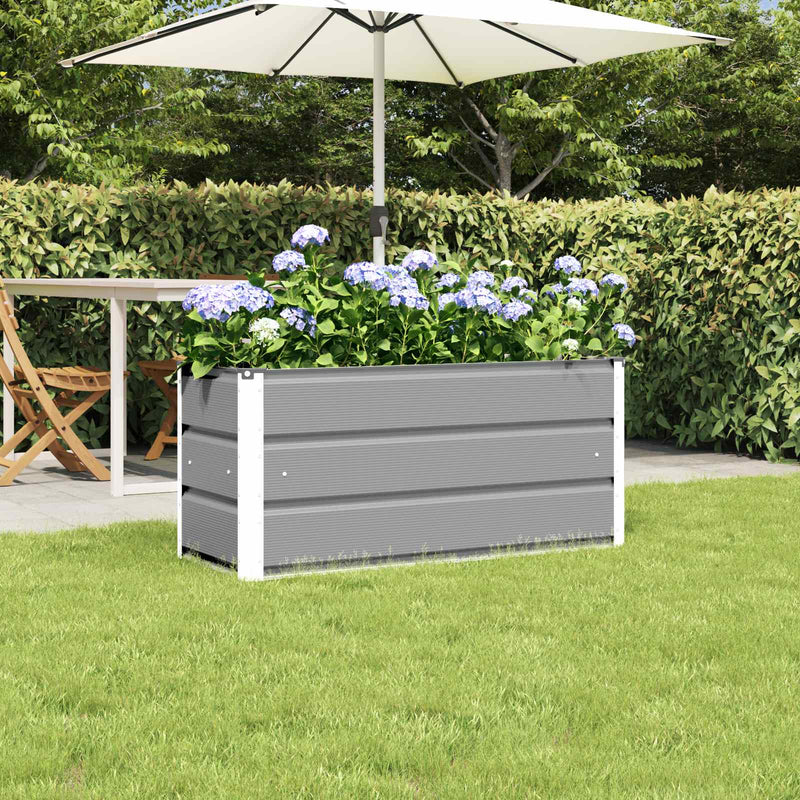 Jardinieră Gri deschis 100 x 40 x 45 cm Oțel