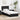 Pat cu storage cu sertar Negru 90 x 190 cm Lemn prelucrat