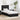 Pat cu storage cu sertar Negru 75 x 190 cm Lemn prelucrat