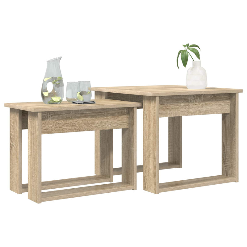 Set de măsuțe de cafea 2 buc. Stejar Sonoma 50 x 52 x 42 cm