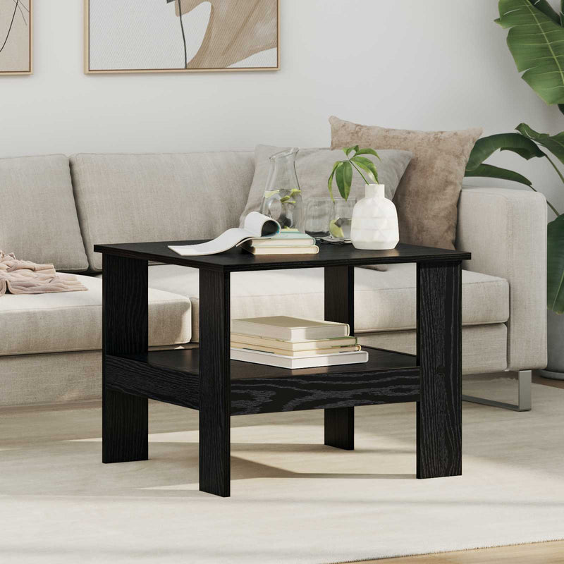 Masă de cafea Stejar Negru 57 x 55 x 45 cm Lemn prelucrat
