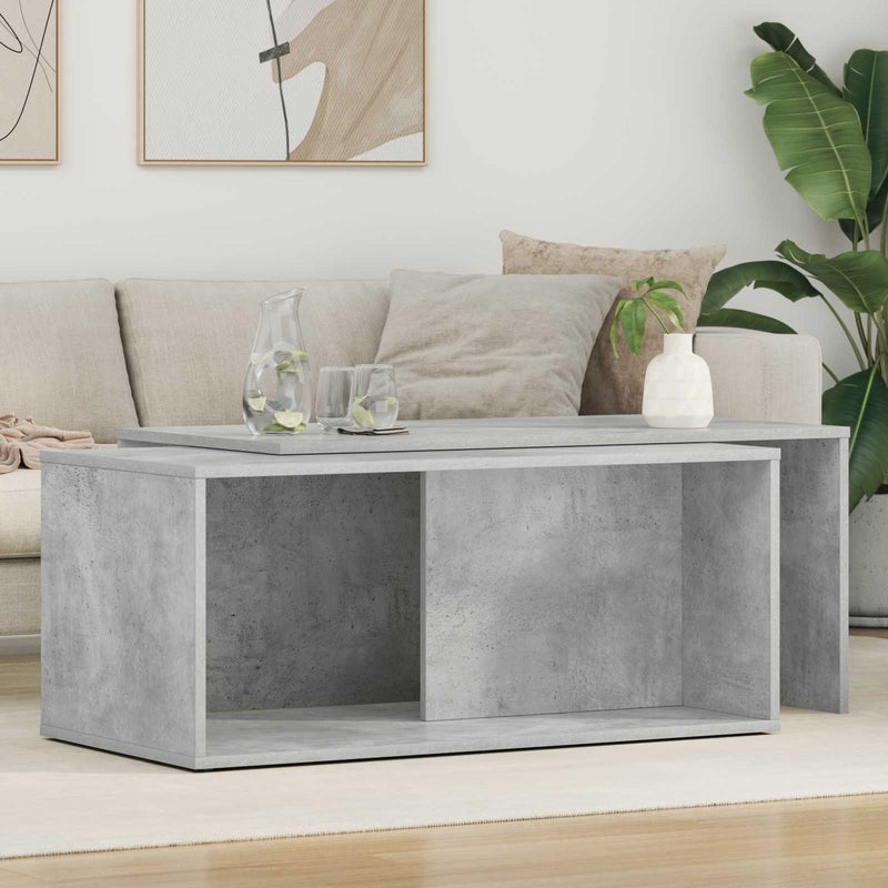 Set de măsuțe de cafea 2 buc. Gri din beton 90 x 48 x 40 cm