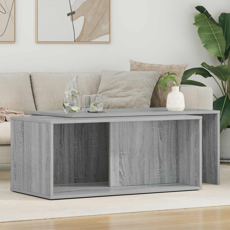 Set de măsuțe de cafea 2 buc. Gri Sonoma 90 x 48 x 40 cm