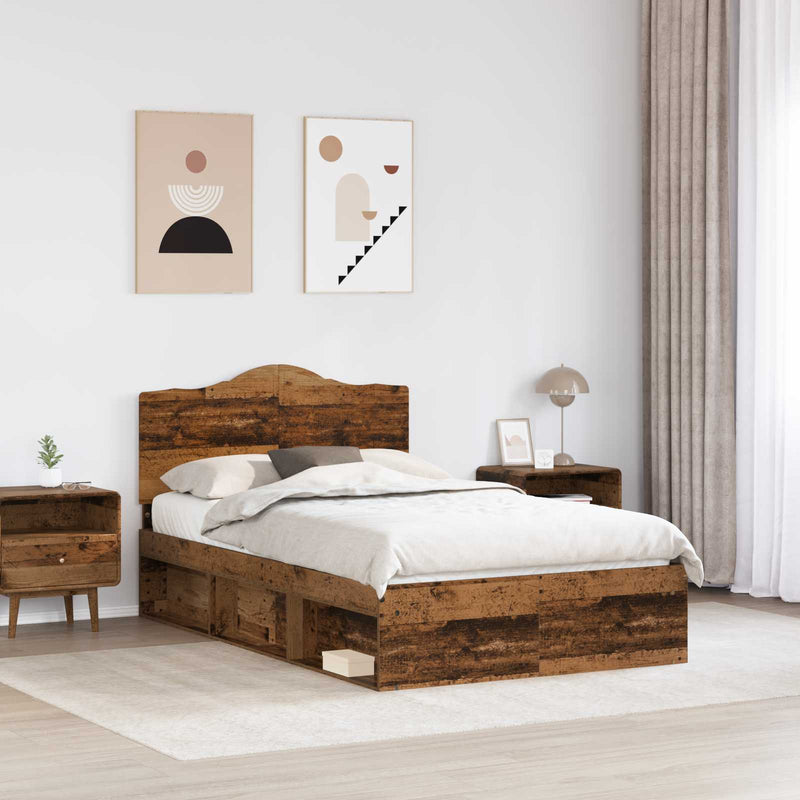 Cadru de pat Lemn vechi 120 x 200 cm Lemn de pin masiv