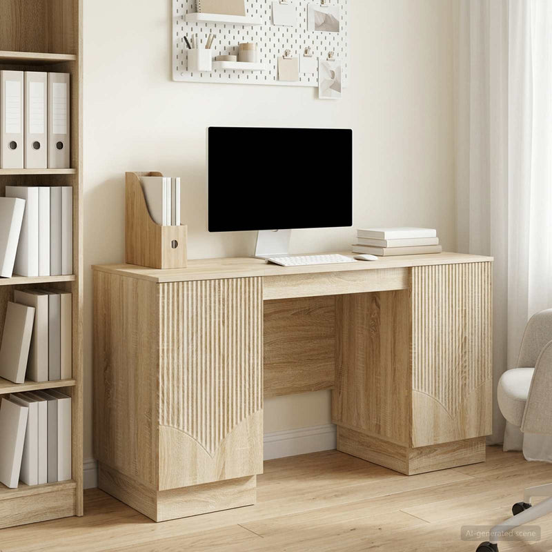 Birou Stejar Sonoma 142,5 x 50 x 75 cm Lemn prelucrat