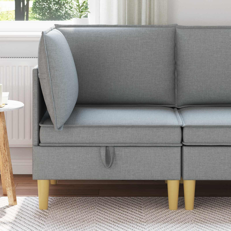 Sofa cu Depozitare Țesătură