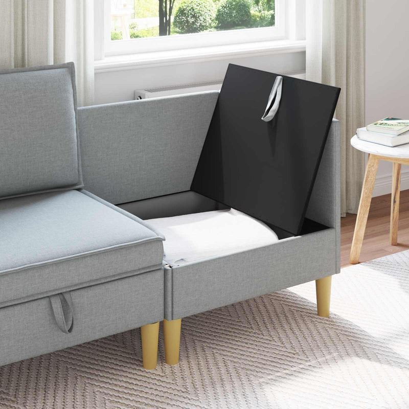 Sofa cu Depozitare Țesătură