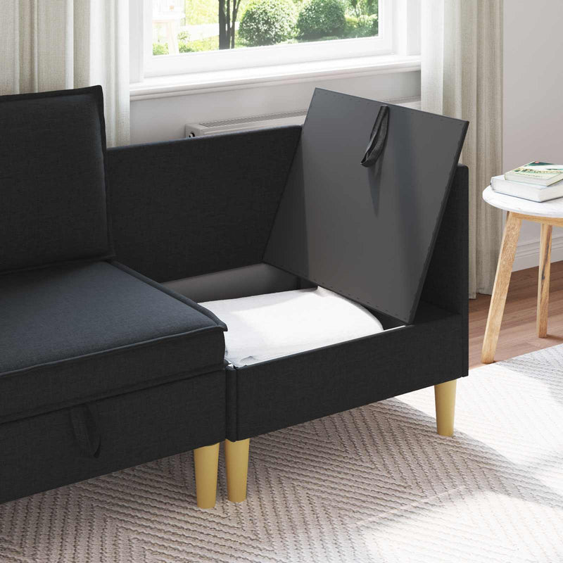 Sofa cu Depozitare Țesătură