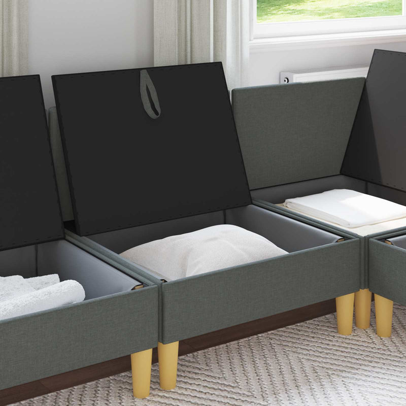 Sofa cu Depozitare Țesătură